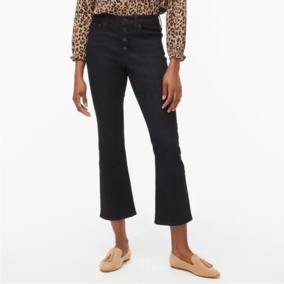 J. Crew High-rise flare crop jean in signature stretch